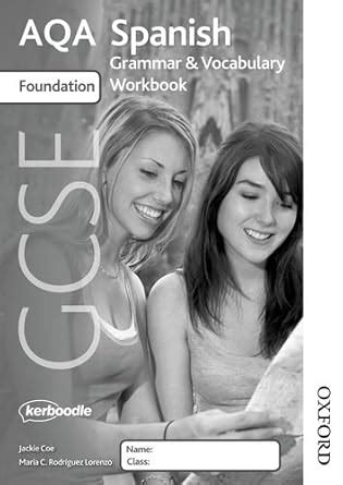 Buy AQA GCSE Spanish Foundation Grammar and Vocabulary Workbook Book ...