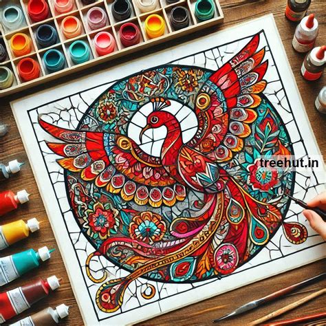 Red Stain Glass Painting Ideas