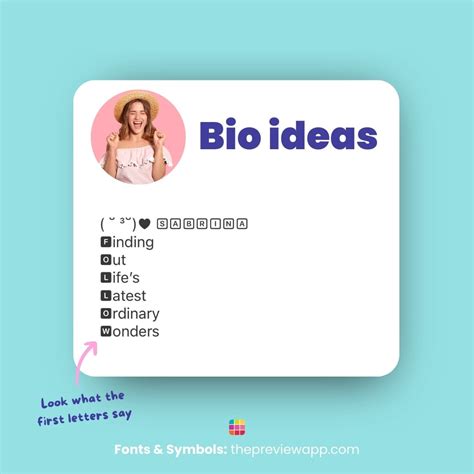 Instagram Font Bio Pics