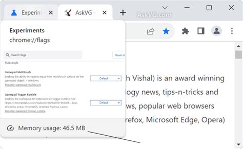 Image result for Chrome Tab Memory Usage