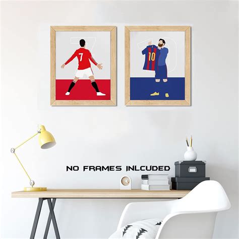 Buy Cristiano Ronaldo and Lionel Messi Wall Art, World Cup Posters ...