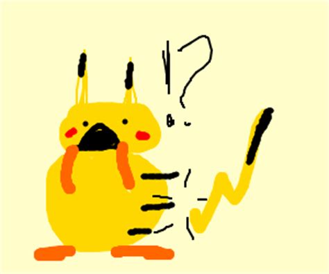 Pikachu discovers rule 34...is scared for life - Drawception