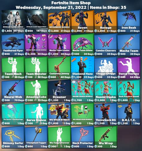 iFireMonkey on Twitter: "🛒 #Fortnite Item Shop ⏰ Wednesday, September 21, 2022 💚 Use code ...