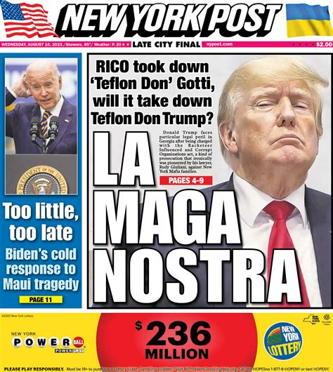 NY Post Cover for August 16, 2023 | New York Post
