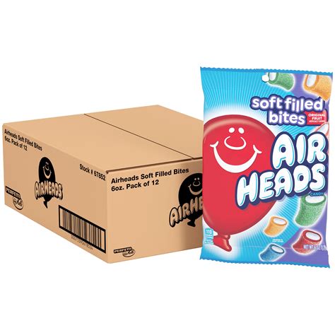 Amazon.com : Airheads Candy, Soft Filled Bites, Assorted Flavors, Non ...