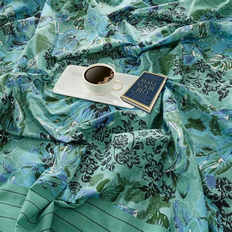 Buy SWAYAM Aqua Florals 160TC Queen Bedsheet Set from Swayam at just ...