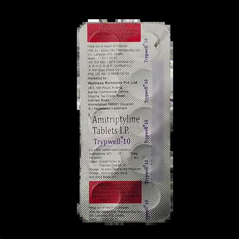TRYPWELL 10MG TABLET 10'S Price, Uses, Side Effects & Substitutes | Medkart