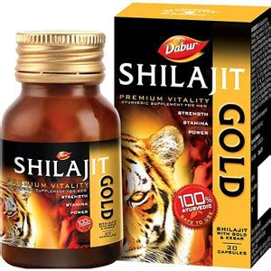 Dabur Shilajit Gold for Strength, Stamina & Power, 20 Caps Price in ...