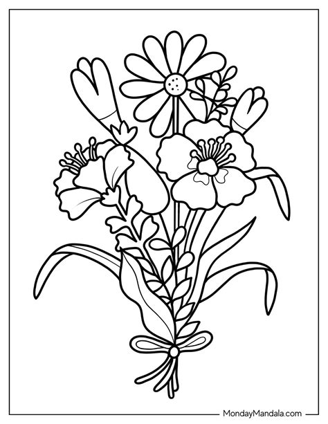 Free large printable flower coloring pages, Download Free large ...