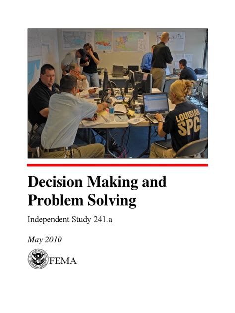 Image result for FEMA Decision-Making and Problem Solving