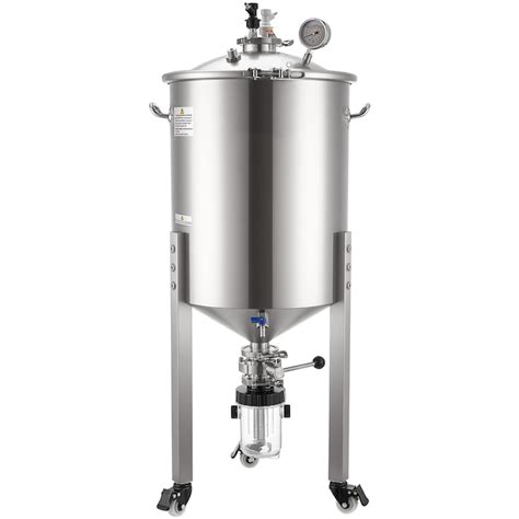 VEVOR Pressure Fermenter 15 PSI 16 Gal/60L All-in-One Stainless Steel ...