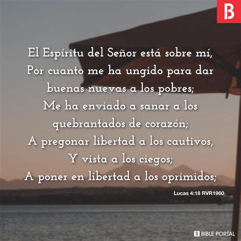 Lucas 4:18 RVR1960 - Bible Scripture Image - Bible Portal