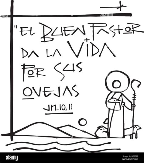 Hand drawn vector illustration or drawing of the biblic phrase in ...