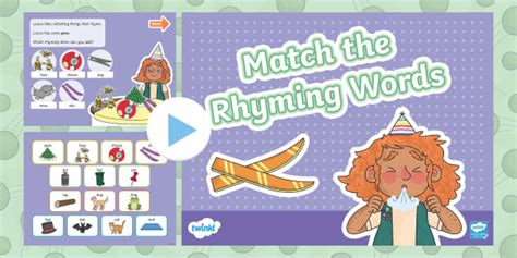 Match the Rhyming Words PowerPoint Game