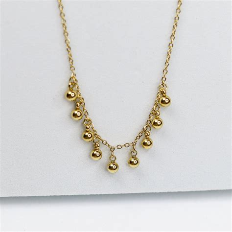 Dazzling Ball Chain Necklace | 18k Gold Plated & Waterproof – Adorniq ...