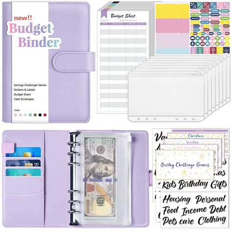 Sooez Budget Binder with Money Saving Challenge, Money Saving Binder ...