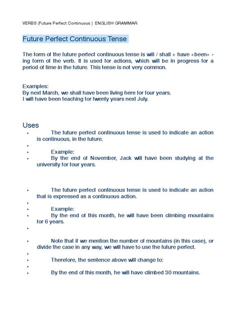 Future Perfect Continuous Tense Structure 的图像结果