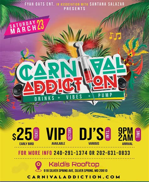 CARNIVAL ADDICTION 2024, Kaldis Rooftop, Silver Spring, 23 March to 24 ...