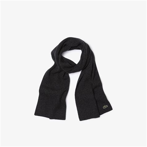 Men's Ribbed Rectangular Wool Scarf - Scarves & Gloves - New In 2026 ...