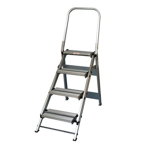 Buy 4 Step Aluminum Step Ladder 375 lb. Load Capacity Type IAA Duty ...
