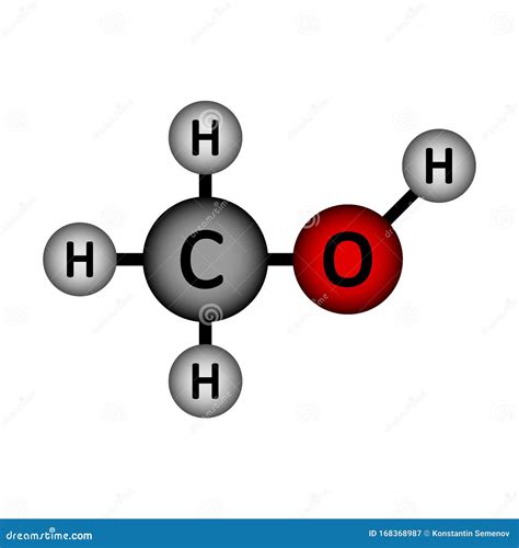 Methanol Molecule Image Cartoon Vector | CartoonDealer.com #83040175