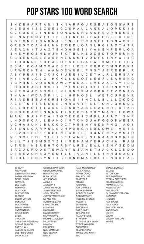 Free Difficult Word Search Puzzles