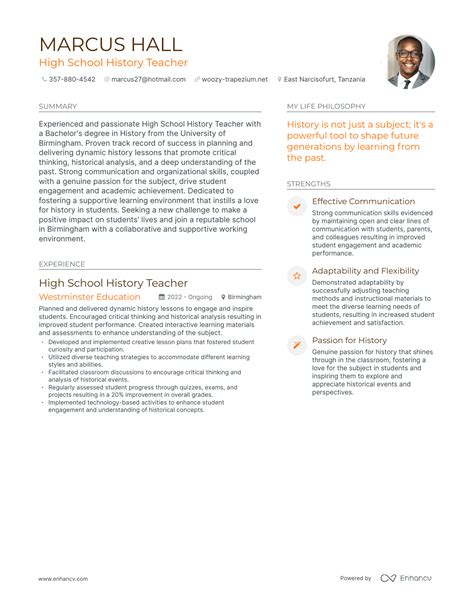 3 Successful High School History Teacher Resume Examples And Writing Tips for 2024