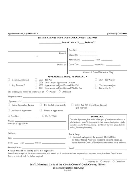 2020-2026 Form IL CCG 0009 - Cook County Fill Online, Printable ...
