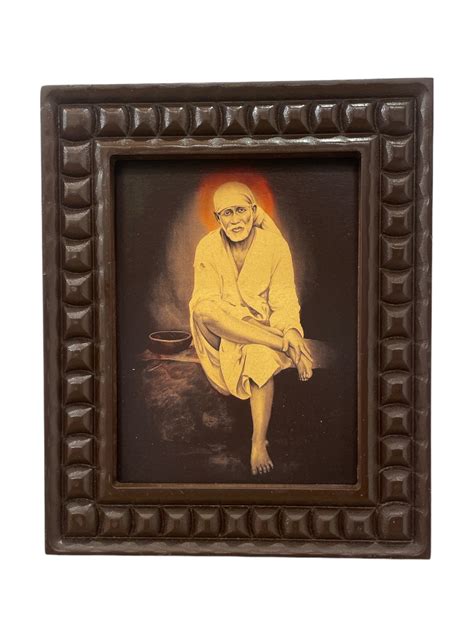Sai Baba Gold Leafed ArtWith Wooden Frame – E-Studio
