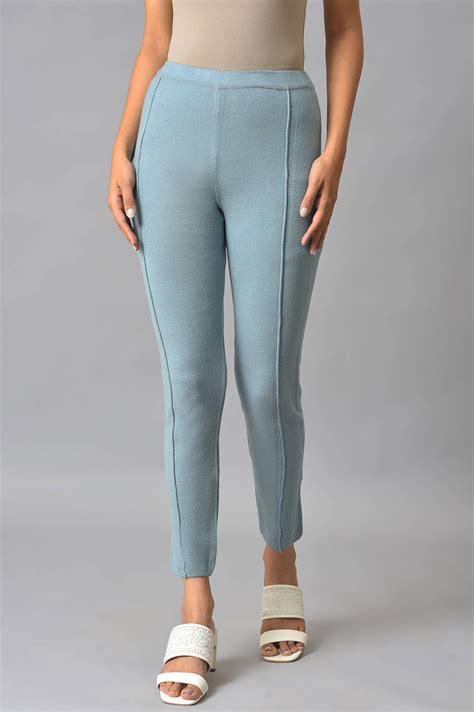 Buy Light Blue Knitted Winter Tights @ 1999 | W for woman – wforwoman