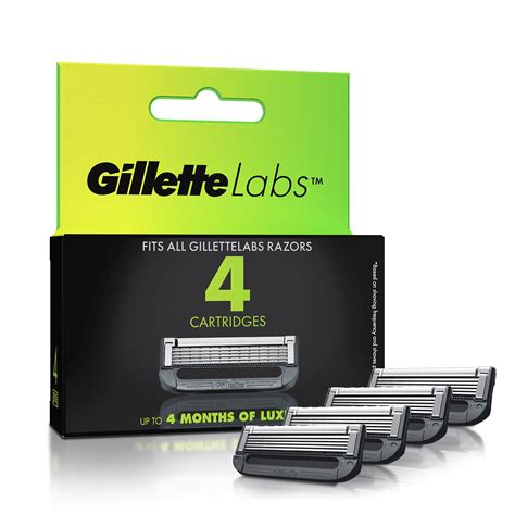 Buy Gillette Labs Shaving Blades For Men Pack Of 4 Cartridges Online at ...