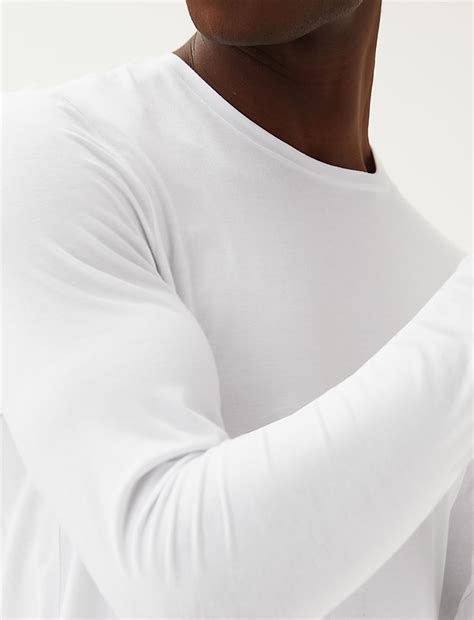 Buy Supima® Cotton Blend Long Sleeve Vest at Marks & Spencer