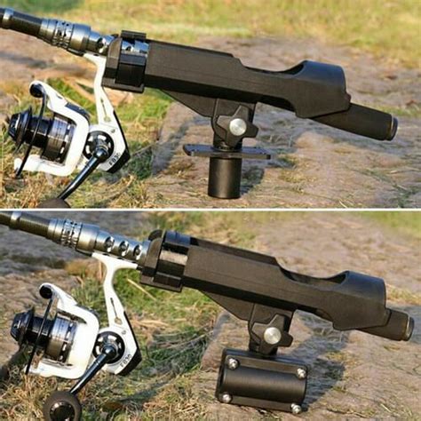 Buy 2X Clamp on Boat Fishing Rod Holders With Combo Mount Adjustable ...