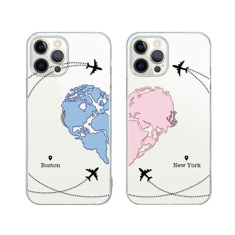 Amazon.com: KINGMINOS Long-Distance Lovers Personalization Couple Phone ...