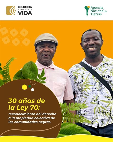 Conmemoramos 30 años de la Ley 70 de 1993, el mayor logro de derechos ...