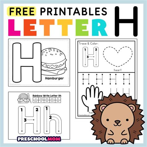 Letter H Preschool Worksheets
