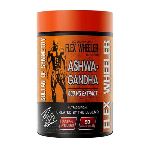 Flex Wheeler-Ashwagandha 500mg-Stress Relief,Boost Energy,60 Capsules ...