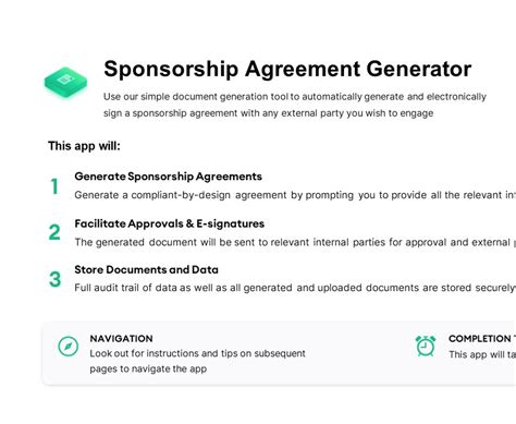 Sponsorship Agreements Template & Contracts - Checkbox