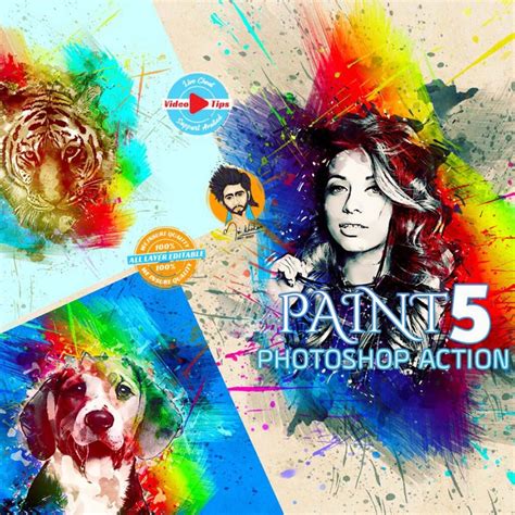 Paint Photoshop Action - MasterBundles