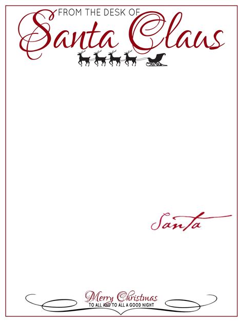 Free Letter From Santa Printable Template Great Gift Idea For Parents ...