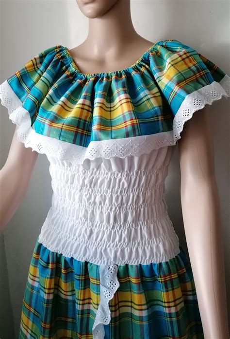 Buy Robe Femme En Madras Coton Dentelle Et Smock Online in India - Etsy