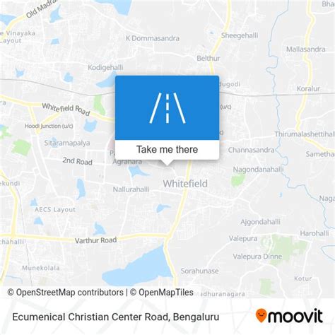 How to get to Ecumenical Christian Center Road, Bengaluru by bus or metro?