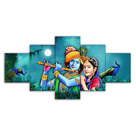 Vishalcraft Set of Five MDF Framed 3D Wall Painting for Home Decoration ...