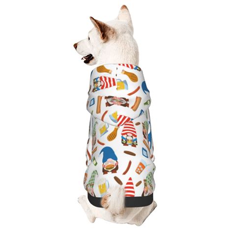Disketp Barbecue Gnomes Dog Hoodie Dog Clothes with Hat, Pet Winter Clothes Warm Hoodies Coat ...