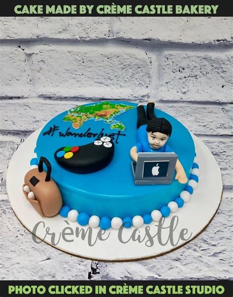 Birthday Cake Designs For Husband - Travel and Office theme Cake ...