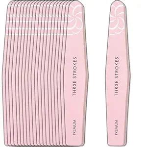 THR3E STROKES 20Pcs Nail Buffers 100/180 Sanding Blocks Sponge Buffing