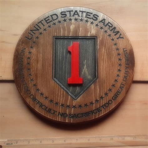 US Army 1st Infantry Big Red One Commemorative Plaque | Etsy