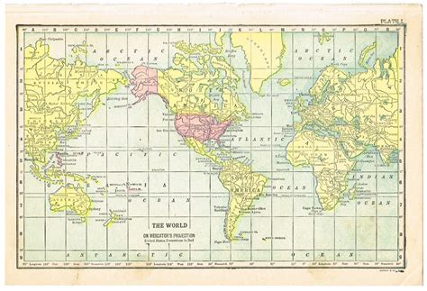 Antique Graphics Wednesday - 1900's Maps of the World & ALL 50 States ...