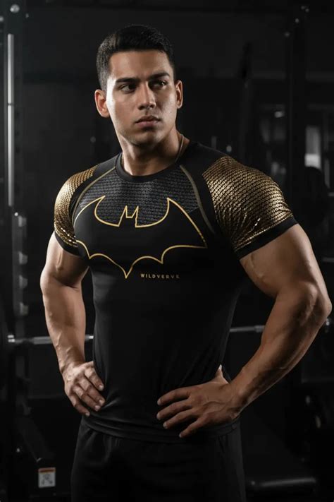 DARK KNIGHT GOLD COMPRESSION TEE