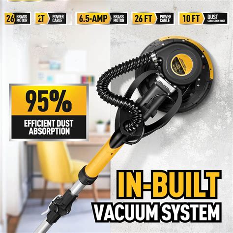 Drywall Sander With Vacuum Electric Popcorn Ceiling Sander Speed 900-1 ...